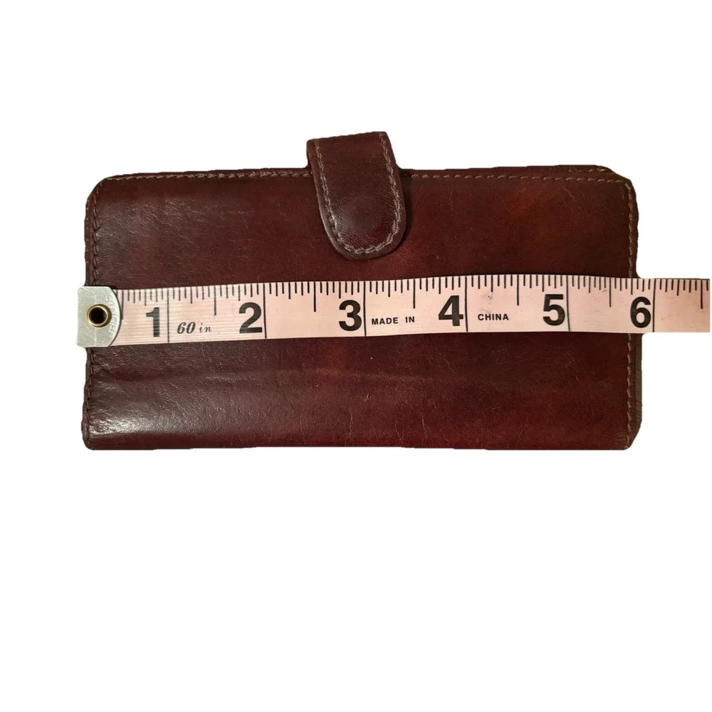VTG‎ Gary's Leather Made In The USA Bifold Wallet Leather Minimalist Card Holder